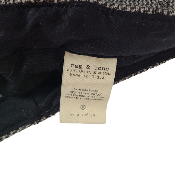 Rag & Bone Pajama Wool Pant Jogger Size 29 Black White Houndstooth - Picture 7 of 8
